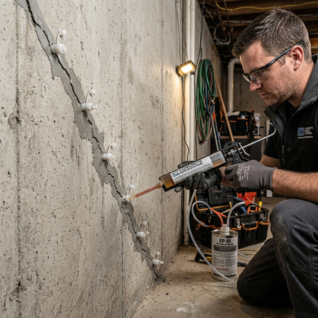 Réparation de fissures béton par Multi Design